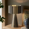 Modway Gia Handwoven Cotton Thread Striped or Plain Table Lamp Green