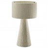 Modway Gia Handwoven Cotton Thread Striped or Plain Table Lamp White