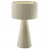 Modway Gia Handwoven Cotton Thread Striped or Plain Table Lamp White