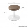 Modway Lippa Vegan Leather Round Stool Brwon 1