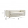 Modway Leif 89" Boucle Upholstered Sofa Size