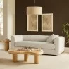 Modway Leif 89" Performance Velvet Upholstered Sofa White - Modway Leif 89" Performance Velvet Upholstered Sofa White