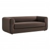 Modway Leif 89" Performance Velvet Upholstered Sofa Chocolate Brown