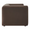 Modway Leif 89" Performance Velvet Upholstered Sofa Chocolate Brown Side