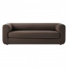 Modway Leif 89" Performance Velvet Upholstered Sofa Chocolate Brown Front