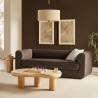Modway Leif 89" Performance Velvet Upholstered Sofa Chocolate Brown