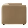 Modway Leif 89" Performance Velvet Upholstered Sofa Taupe Side - Modway Leif 89" Performance Velvet Upholstered Sofa Taupe Side