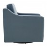 Modway Liora Performance Velvet Armchair Blue Side