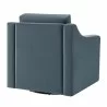 Modway Liora Performance Velvet Armchair Blue Back - Modway Liora Performance Velvet Armchair Blue Back