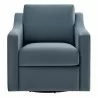 Modway Liora Performance Velvet Armchair Blue Front - Modway Liora Performance Velvet Armchair Blue Front