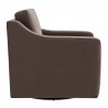 Modway Liora Performance Velvet Armchair Chocolate Brown Side