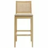 Modway Ovard Wood and Rattan Bar Stool Front - Modway Ovard Wood and Rattan Bar Stool Front