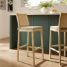 Modway Ovard Wood and Rattan Bar Stool