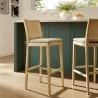 Modway Ovard Wood and Rattan Bar Stool - Modway Ovard Wood and Rattan Bar Stool