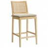 Modway Ovard Wood and Rattan Counter Stool