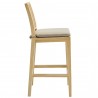 Modway Ovard Wood and Rattan Counter Stool Side
