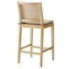 Modway Ovard Wood and Rattan Counter Stool Back
