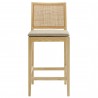 Modway Ovard Wood and Rattan Counter Stool Front