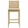Modway Ovard Wood and Rattan Counter Stool Front - Modway Ovard Wood and Rattan Counter Stool Front