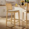 Modway Ovard Wood and Rattan Counter Stool