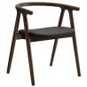 Modway Henry Vegan Leather and Wood Dining Chair Black Side