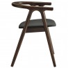 Modway Henry Vegan Leather and Wood Dining Chair Black Side