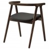 Modway Henry Vegan Leather and Wood Dining Chair Black Back