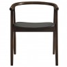 Modway Henry Vegan Leather and Wood Dining Chair Black Front