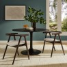 Modway Henry Vegan Leather and Wood Dining Chair WhiteSet
