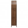 Modway Calista 79" Tall Wide Rattan Arched Storage Cabinet Walnut Side