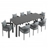 Modway Tahoe 9-Piece Outdoor Patio Aluminum Dining Set With Extendable Table 5