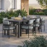 Modway Tahoe 9-Piece Outdoor Patio Aluminum Dining Set With Extendable Table 7
