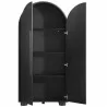 Modway Bellamy Tall Arched Storage Cabinet Black Open - Modway Bellamy Tall Arched Storage Cabinet Black Open