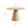 Modway Sabelle 47" Round Wood Dining Table