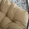 Modway Encase Swing Outdoor Patio Lounge Chair - Mocha  - Seat Closeup Angle - Modway Encase Swing Outdoor Patio Lounge Chair - Mocha  - Seat Closeup Angle