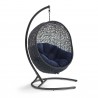 Modway Encase Swing Outdoor Patio Lounge Chair - Navy - Front Side Angle - Modway Encase Swing Outdoor Patio Lounge Chair - Navy - Front Side Angle
