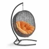 Modway Encase Swing Outdoor Patio Lounge Chair in Orange - Front Side Angle - Modway Encase Swing Outdoor Patio Lounge Chair in Orange - Front Side Angle