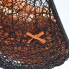 Modway Encase Swing Outdoor Patio Lounge Chair in Orange - Seat Closeup Angle