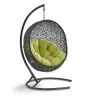 Modway Encase Swing Outdoor Patio Lounge Chair in Peridot - Front Side Angle - Modway Encase Swing Outdoor Patio Lounge Chair in Peridot - Front Side Angle