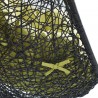 Modway Encase Swing Outdoor Patio Lounge Chair in Peridot - Seat Closeup Angle