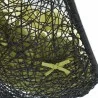 Modway Encase Swing Outdoor Patio Lounge Chair in Peridot - Seat Closeup Angle - Modway Encase Swing Outdoor Patio Lounge Chair in Peridot - Seat Closeup Angle