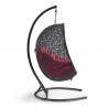 Modway Encase Swing Outdoor Patio Lounge Chair - Red - Side Angle