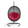 Modway Encase Swing Outdoor Patio Lounge Chair - Red - Front Angle