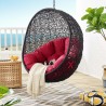 Modway Encase Swing Outdoor Patio Lounge Chair - Red - Lifestyle