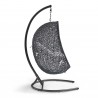 Modway Encase Swing Outdoor Patio Lounge Chair - White - Side Angle