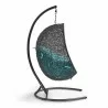 Modway Encase Swing Outdoor Patio Lounge Chair - Turquoise - Side Angle - Modway Encase Swing Outdoor Patio Lounge Chair - Turquoise - Side Angle