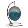 Modway Encase Swing Outdoor Patio Lounge Chair - Turquoise - Back Angle