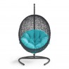 Modway Encase Swing Outdoor Patio Lounge Chair - Turquoise - Front Angle