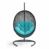 Modway Encase Swing Outdoor Patio Lounge Chair - Turquoise - Front Angle - Modway Encase Swing Outdoor Patio Lounge Chair - Turquoise - Front Angle