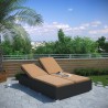 Modway Evince Double Outdoor Patio Chaise in Espresso Mocha - Lifestyle